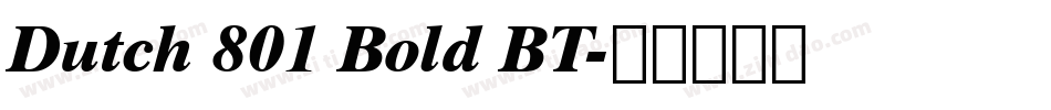 Dutch 801 Bold BT字体转换